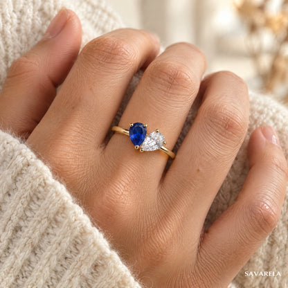 Elora ring worn on the hand