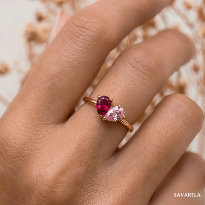 Elora ring worn on the hand