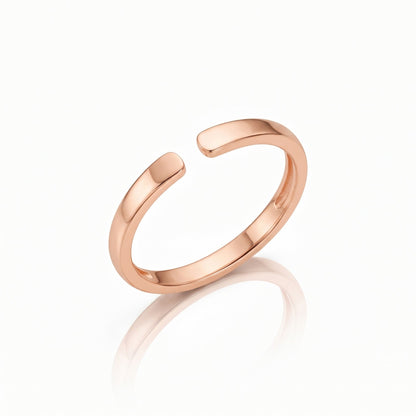 Duo Initials Ring, rose gold finish
