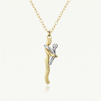 Mother & Child Necklace in gold and silver